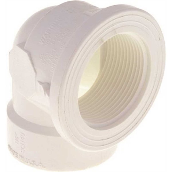 Ips 1-1/2 in. 90-Degree Bend IPS PVC Coarse Thread Bathtub Drain Shoe 69571